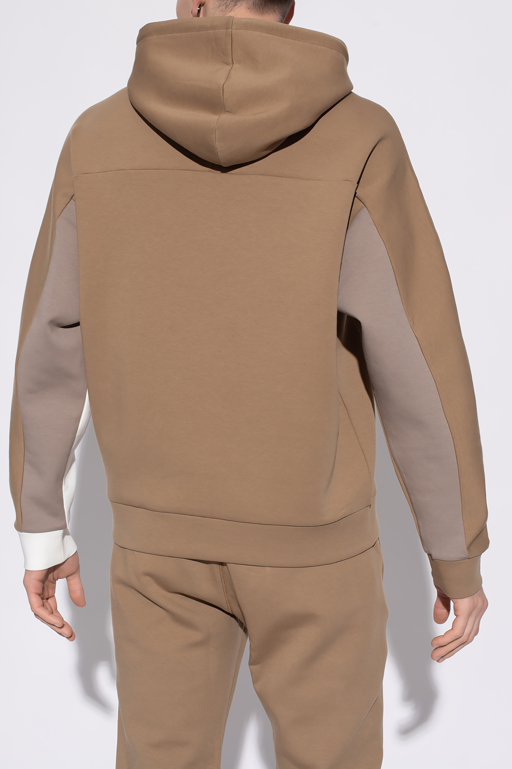 【EMPORIO ARMANI】 ★ Men's Big Eagle Logo Hoodie ★ Brown EMPORIO ARMANI ΦΟΥΤΕΡ HOODIE BIG EAGLE LOGO ΜΠΛΕ - 6D1MD2